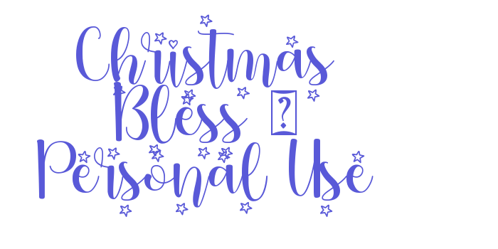 Christmas Bless – Personal Use Font Download