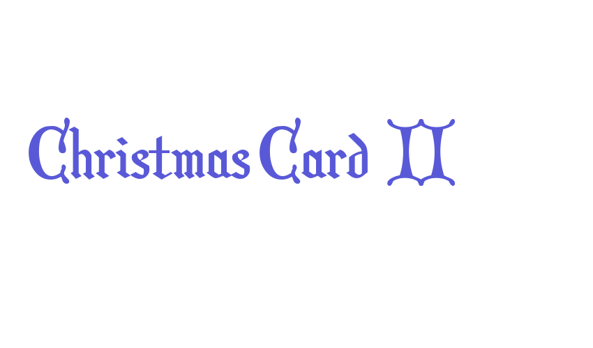 Christmas Card  II Font Download