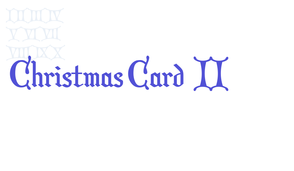 Christmas Card  II-font-download