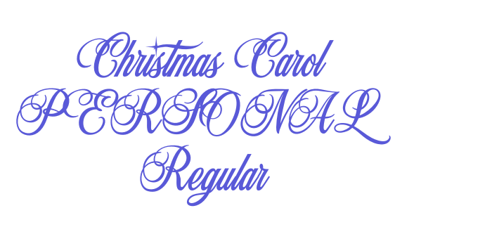 Christmas Carol PERSONAL Regular Font Download