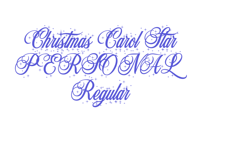 Christmas Carol Star PERSONAL Regular Font