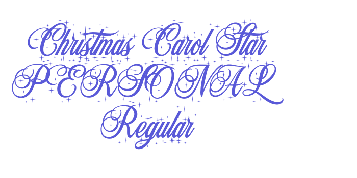 Christmas Carol Star PERSONAL Regular Font Download