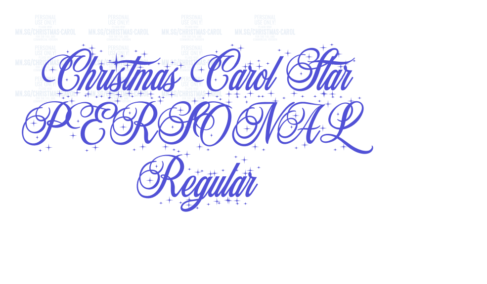 Christmas Carol Star PERSONAL Regular-font-download