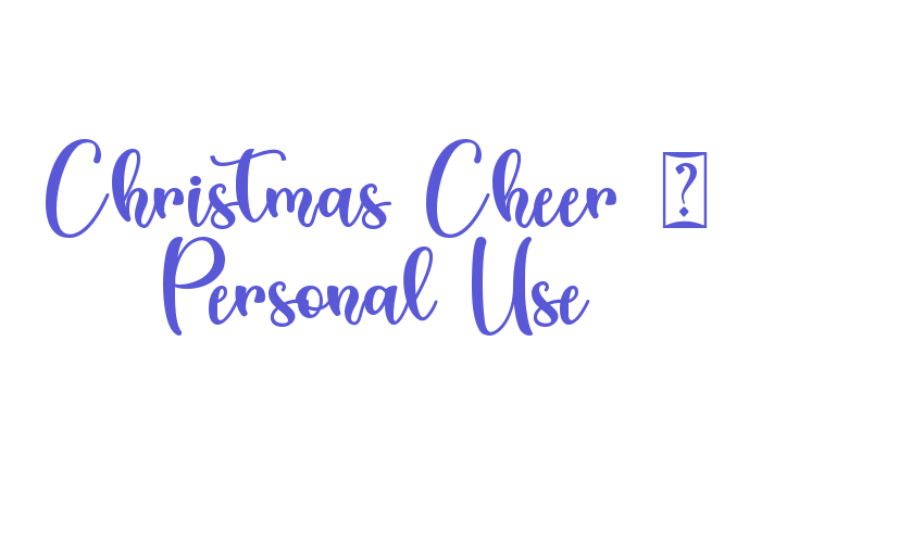 Christmas Cheer – Personal Use Font