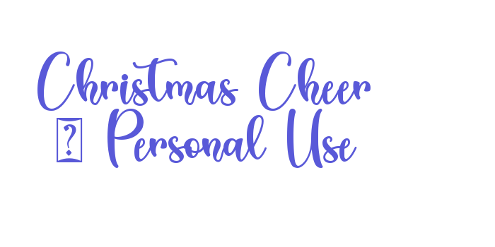 Christmas Cheer – Personal Use Font Download