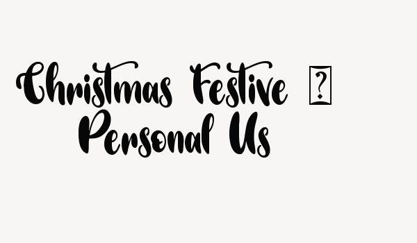 Christmas Festive – Personal Us Font