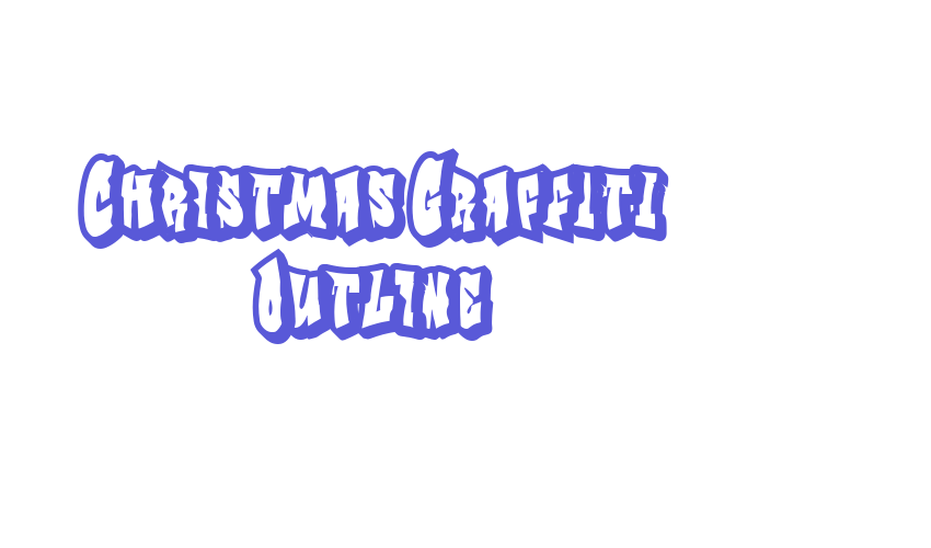 Christmas Graffiti Outline Font Download