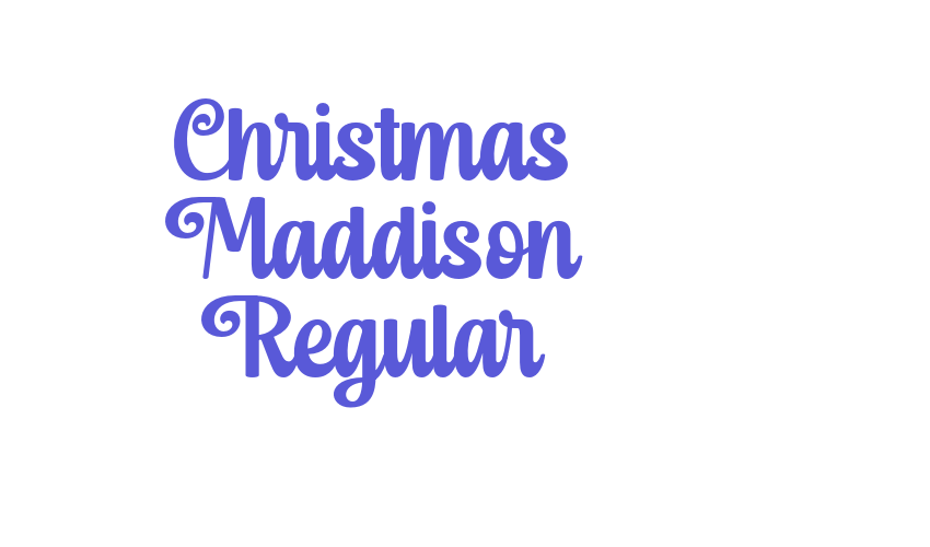 Christmas Maddison Regular Font