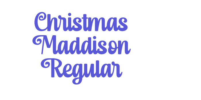 Christmas Maddison Regular Font Download