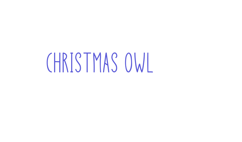 Christmas Owl Font Download