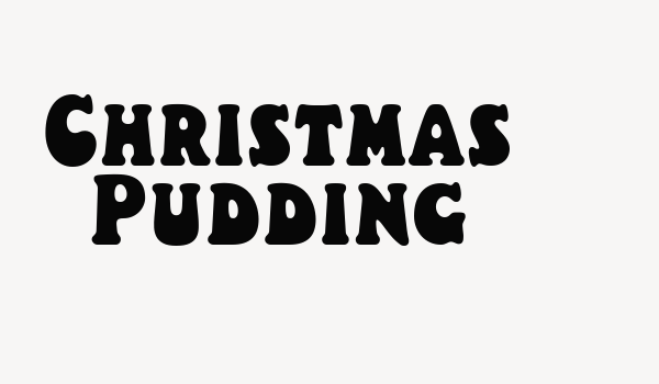 Christmas Pudding Font