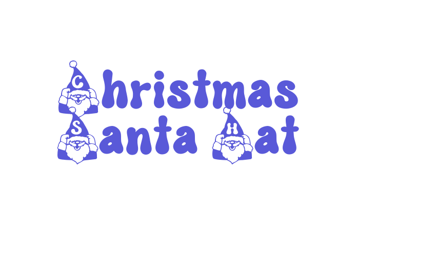 Christmas Santa Hat Font