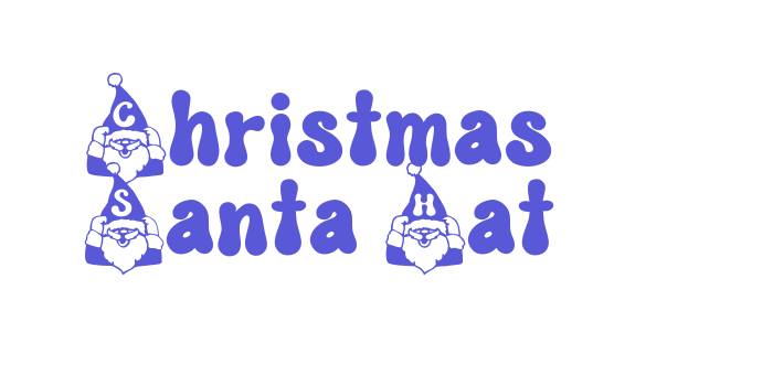 Christmas Santa Hat Font Download