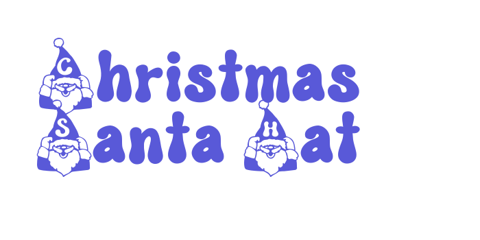 Christmas Santa Hat Font