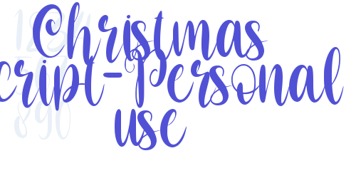 Christmas Script-Personal use-font-download