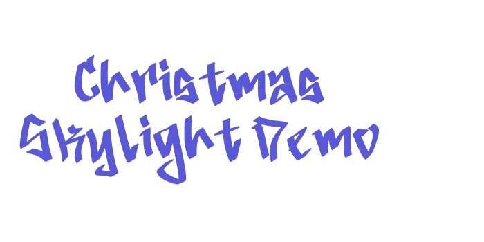 Christmas Skylight Demo Font Download