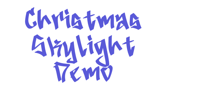 Christmas Skylight Demo Font