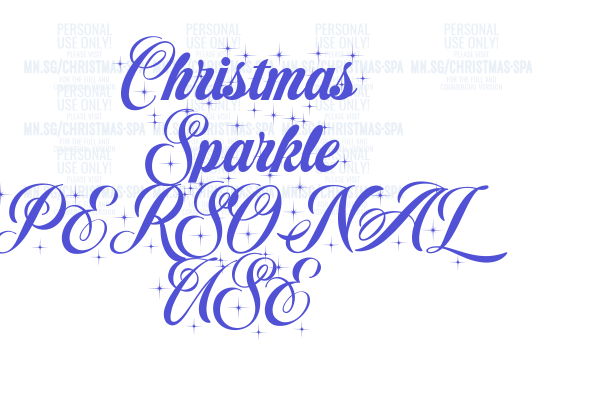 Christmas Sparkle PERSONAL USE Font Download