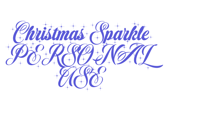 Christmas Sparkle PERSONAL USE Font