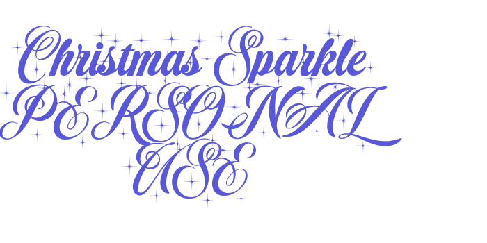 Christmas Sparkle PERSONAL USE Font Download