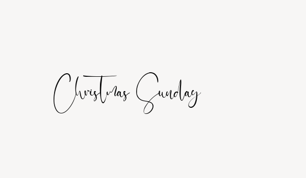 Christmas Sunday Font