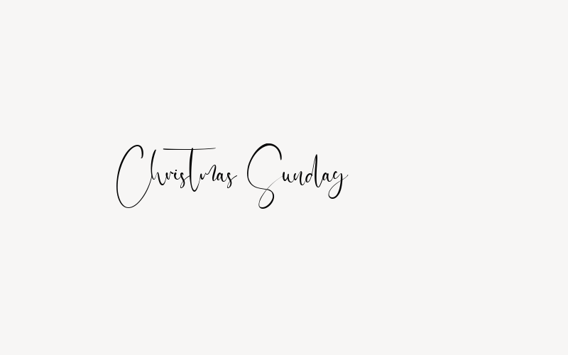 Christmas Sunday Font