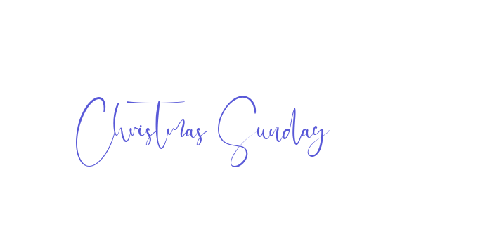 Christmas Sunday Font