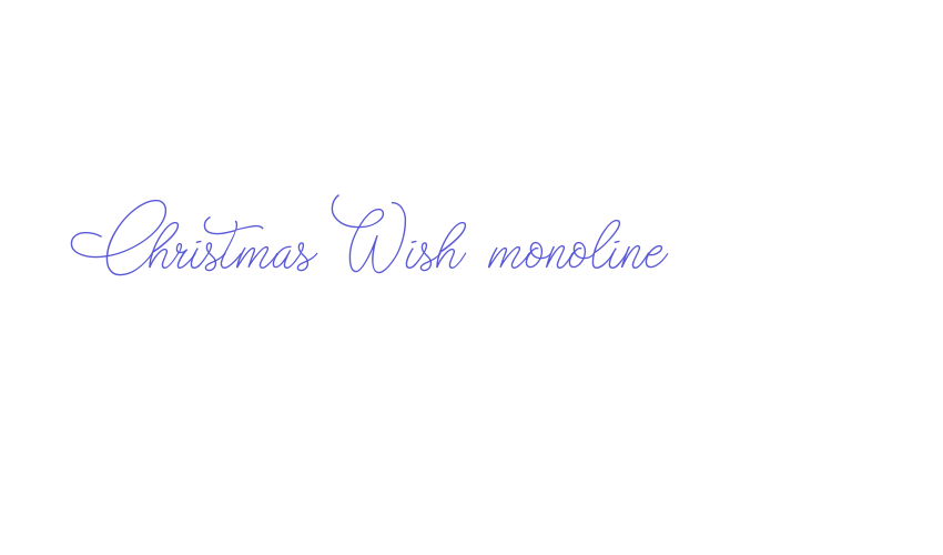 Christmas Wish monoline Font Download