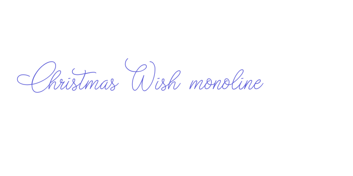 Christmas Wish monoline Font Download