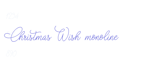 Christmas Wish monoline-font-download
