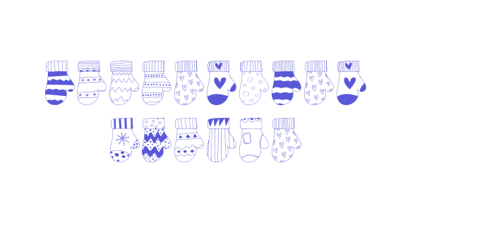 Christmast Gloves Font Download