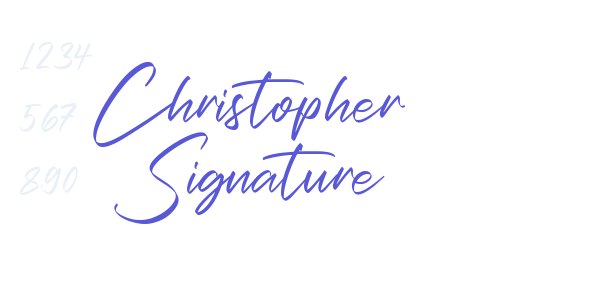 Christopher Signature font free