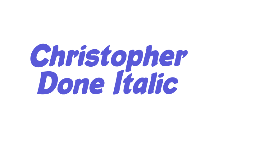 Christopher Done Italic Font