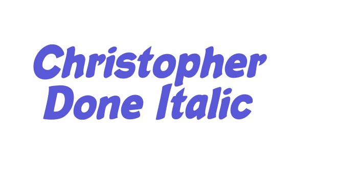 Christopher Done Italic Font Download