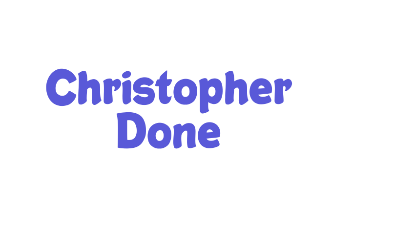 Christopher Done Font