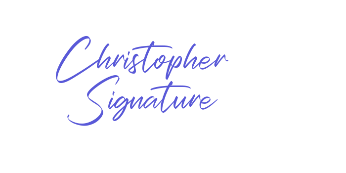 Christopher Signature Font Download