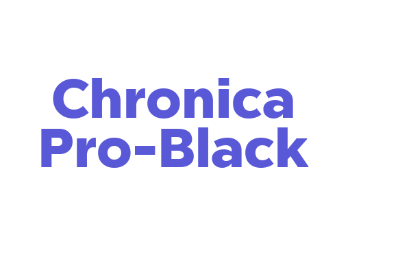 Chronica Pro-Black Font