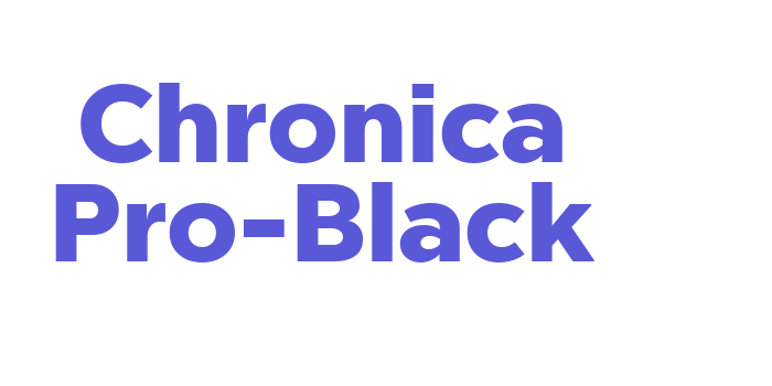 Chronica Pro-Black Font