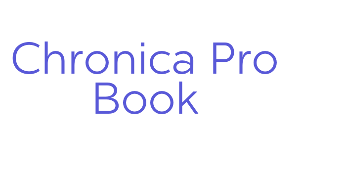 Chronica Pro Book Font Download