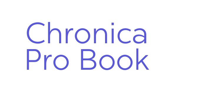 Chronica Pro Book Font