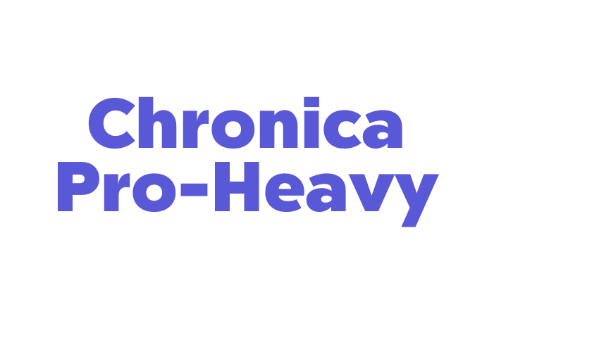 Chronica Pro-Heavy Font Download