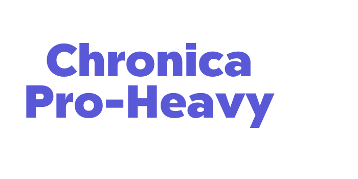 Chronica Pro-Heavy Font Download