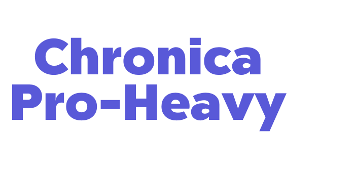 Chronica Pro-Heavy Font