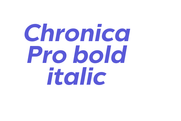 Chronica Pro bold italic Font