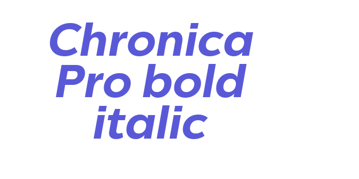 Download Chronica Pro bold italic Font