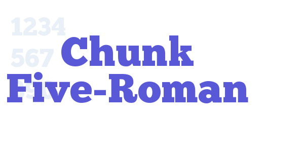 Chunk Five-Roman font free