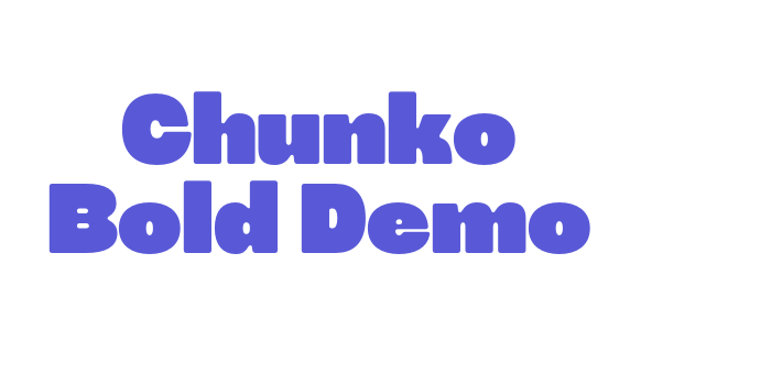 Chunko Bold Demo Font Download