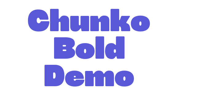 Chunko Bold Demo Font