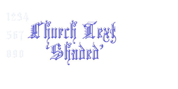 Church Text ‘Shaded’ font free