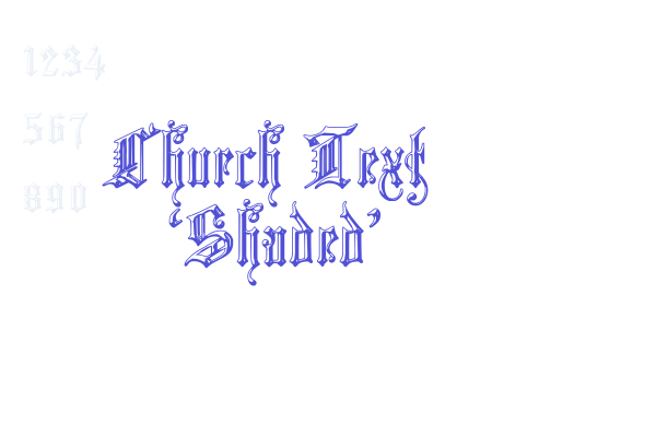 Church Text ‘Shaded’ Font Download